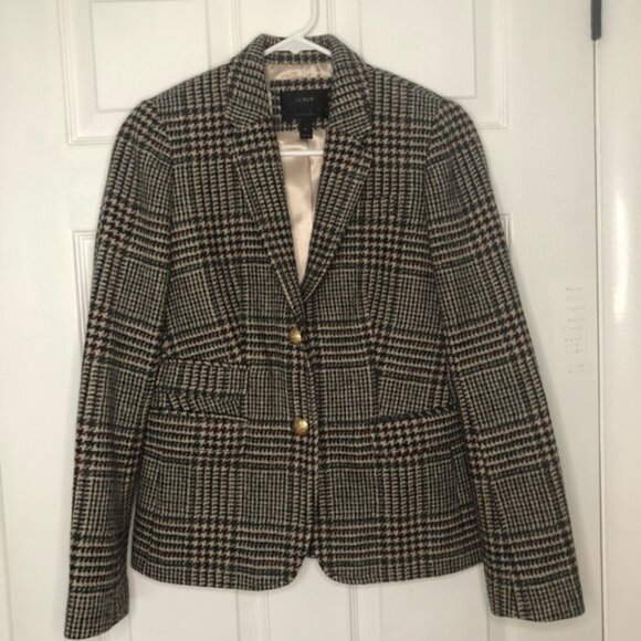 J. Crew Schoolboy Blazer Houndstooth Wool Jacket - Picture 4 of 16
